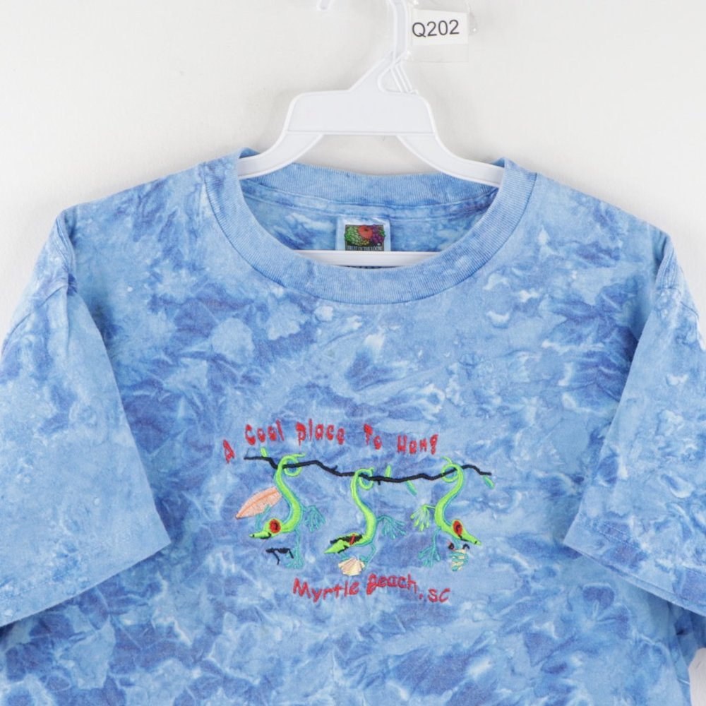 Vintage Lizard Acid Wash Short Sleeve Shirt - Picture 2 of 8